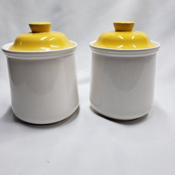 Petal Pets Tiger Lily Ceramic Canisters Set of 2 With Lids Vintage Japan - Picture 7 of 16